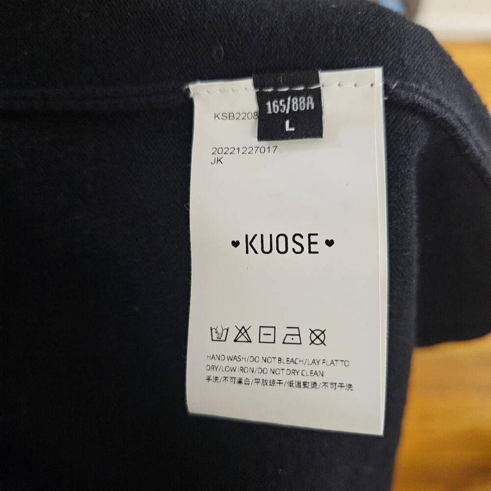 Kuose Women's Knit Sweater Dress Black Size Large - Picture 8 of 9